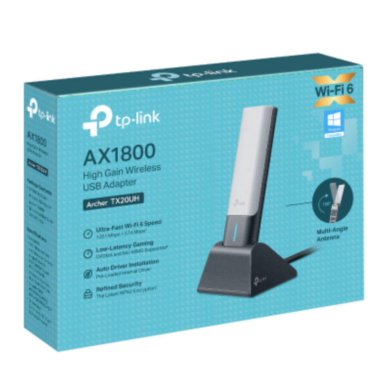 Adaptateur USB Wi-Fi 6 AX1800 à gain élevé TP-Link ARCHER TX20UH — TP-Link · Smarty Paris 18e